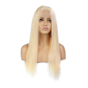 613 Platinum Blonde Closure Wigs